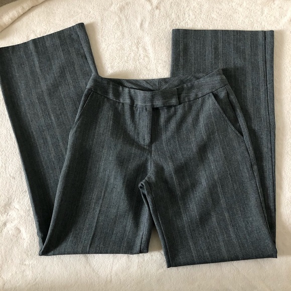 Bwear Gray Striped Trouser Dress Career Pants - Picture 2 of 5